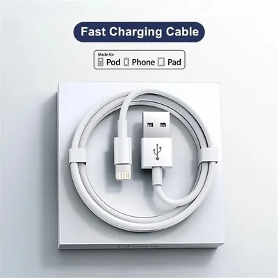 Fast Charger Sync USB Cable For Apple IPhone 5 6 7 8 X XS XR 11 12 13 Pro IPad • £1.99