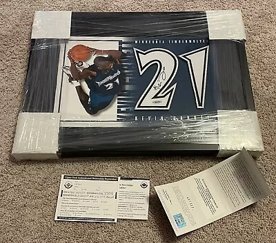 UDA Kevin Garnett Autograph Signed Jersey Number Display Framed Upper Deck • $549