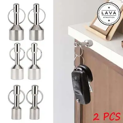 2PCS Keychain Neodymium Magnet For Testing Brass Gold Silver Coins Ferrous Metal • $8.45