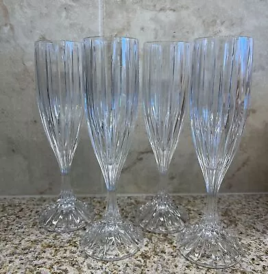 Mikasa Crystal PARK LANE Champagne Flutes Sets Of 4 • $55