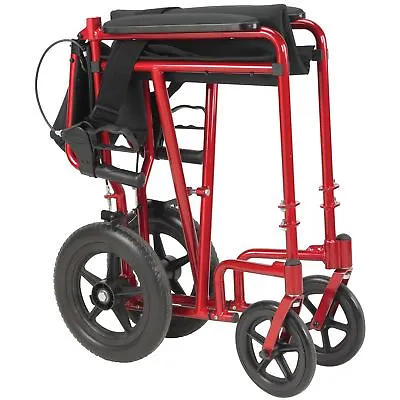 WIDE SEAT Wheelchair Lightweight EASY Folding Drive Manual HANDBRAKES FOR SAFETY • $242.01