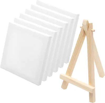 6PCS Mini Canvas Art Boards 10X10Cm Art Canvases Boards For Acrylic Oil Painti • £12.34