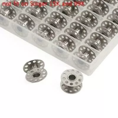 25X Sewing Machine Bobbins Spools Metal For Brother Janome Singer Craft • £3.99