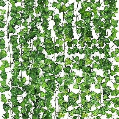 12 PCS Artificial Ivy Leaf Plants Fake Hanging Garland Plants Vine Home Decor • $9.99