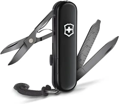 VICTORINOX Knife Outdoor Signature Light Onyx Black Reddot Winner Flashlight New • $96.99