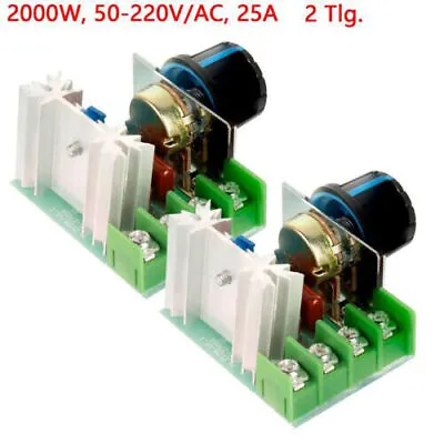 2 PCS 2000W 50-220V Adjustable Voltage Regulator PWM AC Motor Speed Controller • £6.09