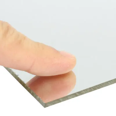 Mirror Acrylic Board Plastic Sheets Plate Thick 2mm 100/200/300mm 1/2pcs • £5.99