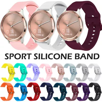 Replacement Silicone Watch Band For Garmin Vivoactive 3 Music Vivomove HR 645 • $8.99