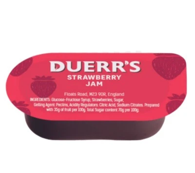 £5.29 • Buy 16x Duerrs Jam Strawberry Flavour  Portion Pack  16×20g Exp 11/2023