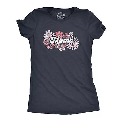 Womens Floral Mama T Shirt Funny Cute Vintage Mothers Day Flower Gift Tee For • $13.10