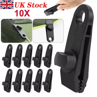 1/10X Tarp Clips Lock Grip Awning Clamp Set Instant Clip For Camping Canopies UK • £4.69