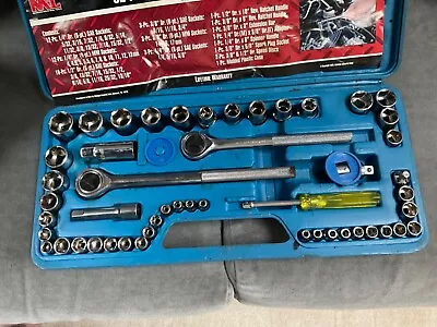 Michigan Industrial 52 Piece Complete Socket Tool Set With 3/8”1/2”drives +1/4” • $29.99