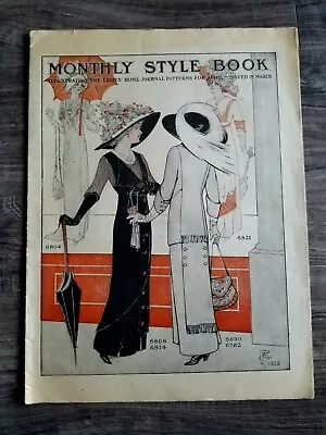 RARE Art Deco The Ladies' Home Journal  1912 Monthly Style Book Illustrated  • $40