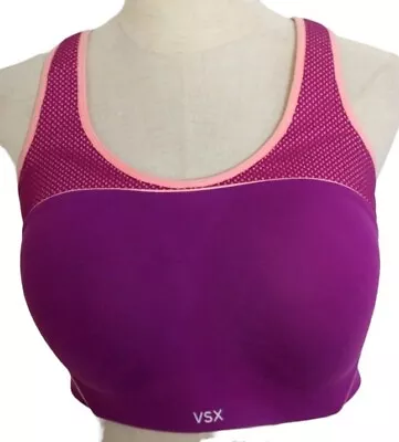 Victoria's Secret Size 36DD 14DD Magenta Pink Purple Moulded Shape Sports Bra • $22.91