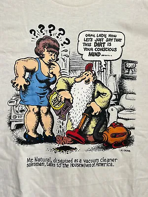 Vintage 1990s MR NATURAL (ROBERT CRUMB) T-Shirt (XL) BRAND NEW NEVER WORN! • $229.95