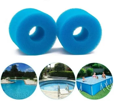 6/12x Foam Swimming Pool Filters V1 S1 Washable Bio Sponge Intex Reusable 73x108 • £6.89