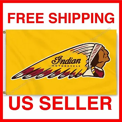 Indian Motorcycle 3x5 Ft Banner Flag Car Racing Garage Wall Sign FREE Shipping • $13.77