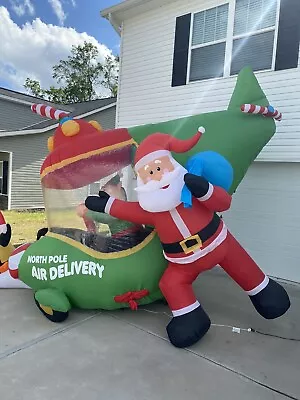 Colossal Animated Santa & Elf Helicopter Christmas Holiday Airblown 18.5 Ft READ • $199