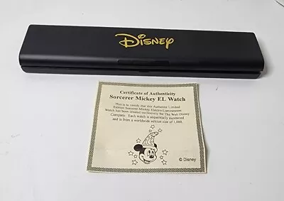 Disney Mickey Mouse Sorcerer Fantasia Limited Edition 612/1000 Watch W/ Case! • $351.96