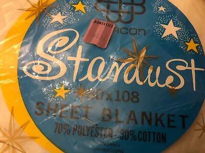 Vintage Beacon Stardust Sheet Blanket 80X108 Polyester/cotton UNUSED! • $27.38