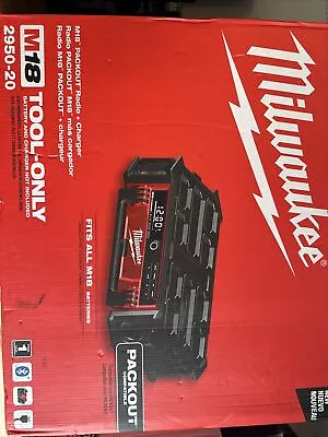 Milwaukee 2950-20 M18 Packout Bluetooth Radio Speaker With Battery Charger • $225