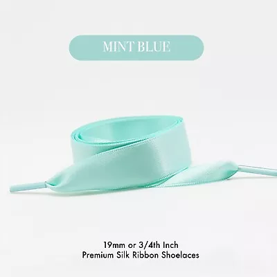 Premium Satin Silk Ribbon Wide Shoelace Colorful Vibrant Laces • $7.64