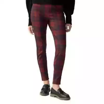 Sanctuary Women's Runway Printed Leggings Crimson Plaid US XXL • $15