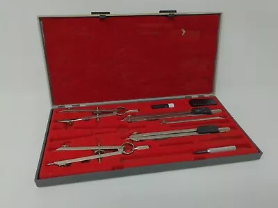 Vintage Drafting Tools Instruments Set Germany Grey Box Teledyne Post Incomplete • $19.99