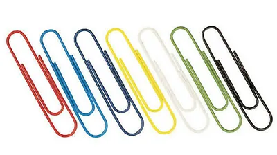 Paper Clips Assorted Coloured School Office Stationery 1 - 1000 Pcs Multi Colour • £5.19