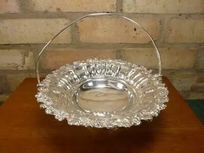 £19.99 • Buy Vintage Round Silver Plated 9  Pedestal Serving Bowl With Rim Decoration