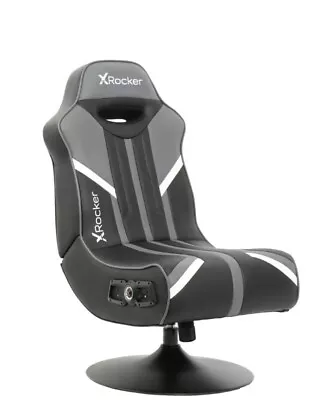 X Rocker Nebula Pedestal Gaming Chair Gray 2.1 Bluetooth Audio • $300