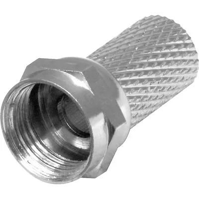£2.99 • Buy F Type Plug F Connector Pack 10, Screw On TV Satellite  Aerial RG6 CT100 Cable