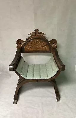 £295 • Buy Carved Monk Chair By Hong Song Furniture Co Taiwan Wooden
