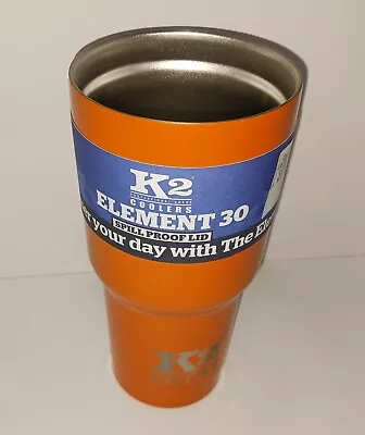 K2 Coolers Element 30 Orange Color Tumbler Cup - 30 Oz. MISSING LID **NEW** • $29.99