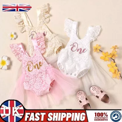 UK 1st Birthday Outfit Baby Girls Frilly Tutu Dress Skirt Cake Smash Photoshoot • £9.99