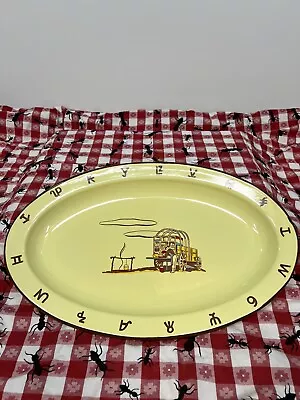 Monterrey Western Ware Oval Enamel Serving Platter Double Cloud  15.75 By 9.75 • $129