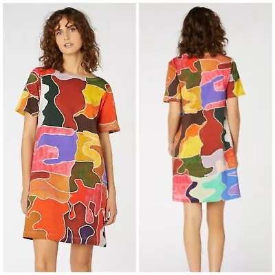 Gorman X Arts Project Puzzle Short Sleeve Cotton Jersey Dress Sz 12 / L • $45