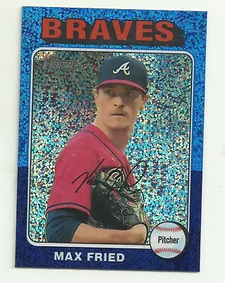 2024 Topps Heritage Max Fried Blue Sparkle Refractor #268 Atlanta Braves • $2.50