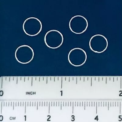 8mm SOLDERED-CLOSED JUMP RINGS For 1:9 Or 1:6 Scale Toy Model Horse Tack SILVER • $1.99