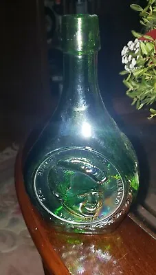 Robert Francis Kennedy Wheaton Glass Full Size Green Glass Bottle 8 3/4 • $3.99