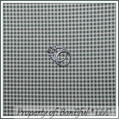 BonEful Fabric FQ Cotton Quilt Hunter Green Xmas Log Cabin US Block Square Check • $3.80