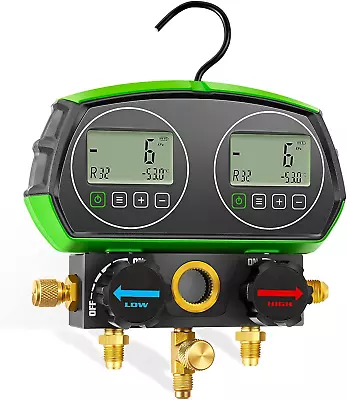 HVAC Digital Manifold Gauge Set AC Dual Pressure Gauge Refrigeration Repair Tool • $164.99