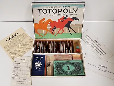 £6.40 • Buy Vintage Totopoly Board Game Waddingtons 1940's Horse Racing Steeple Chase