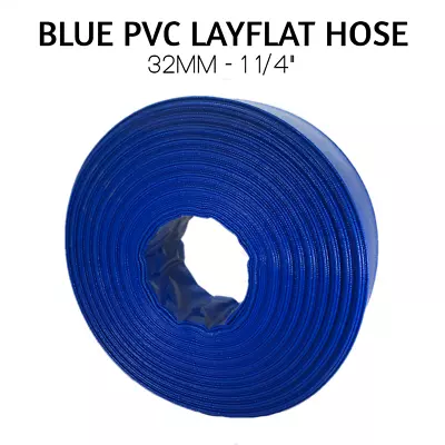 £13.22 • Buy 32mm 1 1/4  Backwash Hose Swimming Pool Hot Tub Submersible Pump Empty Pond Blue