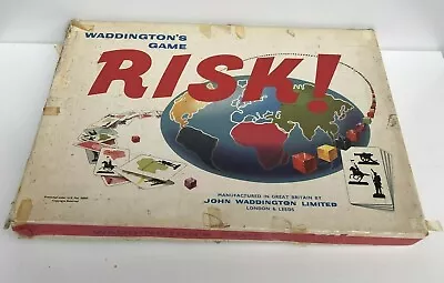 Vintage Waddingtons Strategy War Board Game RISK 1960s • £19.99