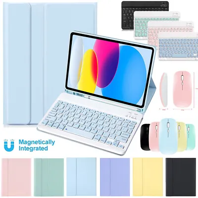$24.95 • Buy Bluetooth Keyboard Mouse With Case Cover For IPad 7/8/9th Air 5 4 Pro11 10th Gen