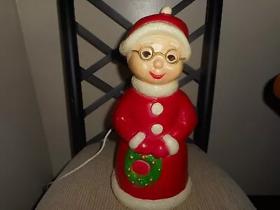 Union Blow Mold Rare Mrs. Santa Claus Vintage 1960's W/ Cord And Instructions • $29.99