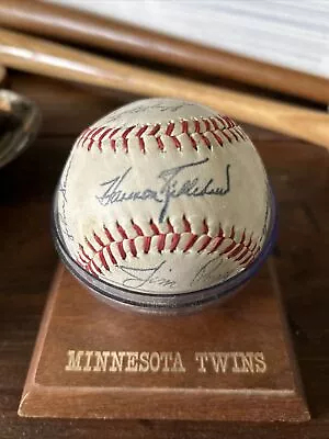 MN Twins Stamped Autographed Ball 1965 World Series Killebrew Oliva Sevcik Kaat • $49.99