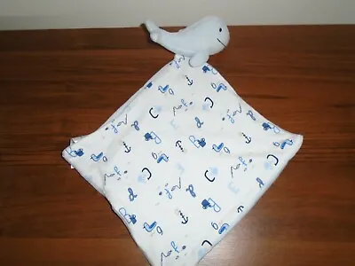 Matalan Blue White Dolphin Whale Comforter Soother Baby Toy • £4.99