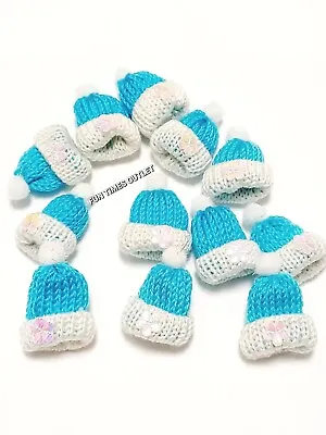 12 Pc Baby Shower Boy Mini Knit Hats Party Favors Blue Nino Recuerdos Gorritos  • $11.99